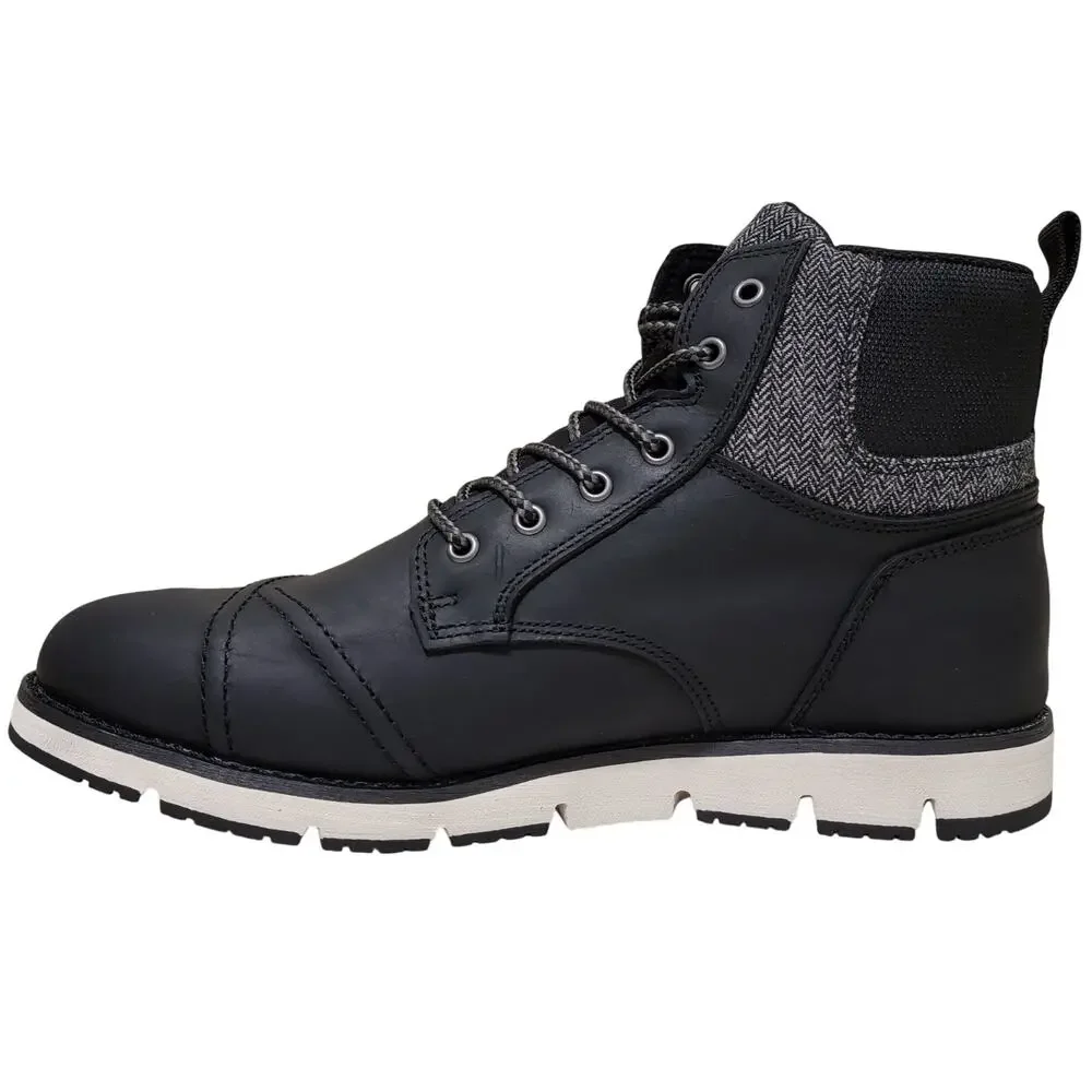 Territory Men Raider Work Hiking Combat Boots Size US 12W Black Leather